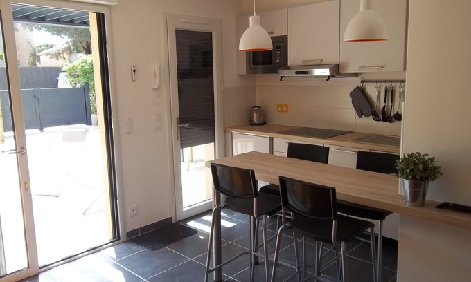 La Capte Apartment | MAGNIFICENT STUDIO Presqu'île de Giens, with Terrace (17m2), 50m from the sea