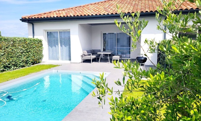 Soustons House | Maison Climatisée Avec Piscine Chauffée