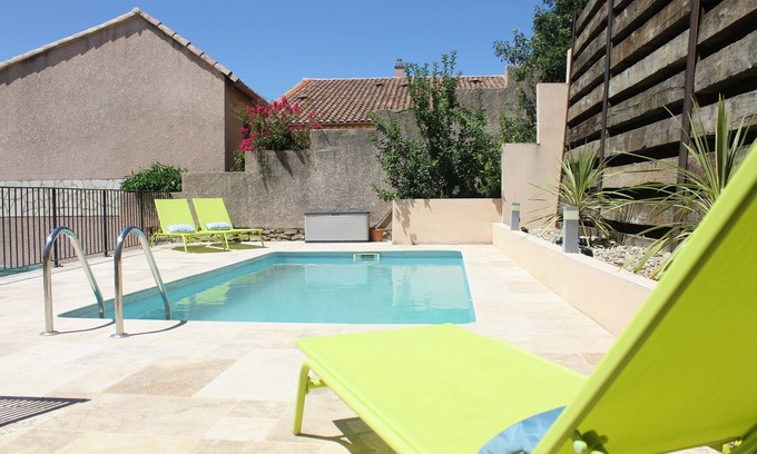 Roquebrun House | Maison de Farine's La Grande Maison has a pool, large terraces, and lovely views