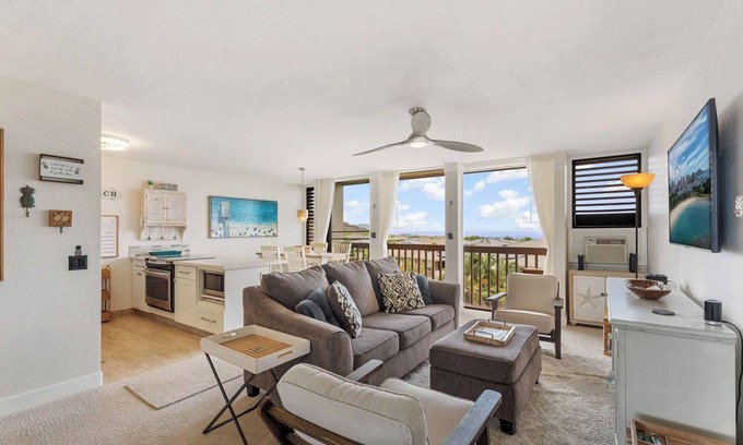 Makaha Valley Condo | Makaha Ocean View - 2 bedroom, 1 bath - family friendly