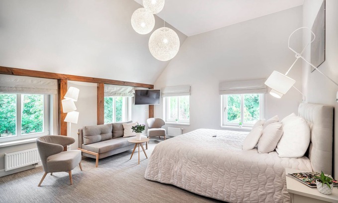 Nowe Warpno Bed & Breakfast | Manowce Palace - Quadruple Room with Lake View (Room 5)