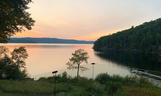 Cheneville Cottage | Mid Century Modern Lakefront Retreat w/Guest House and Hot Tub