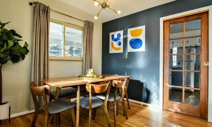 Littleton House | Midcentury Mod Big Yard Games 2 Living Areas
