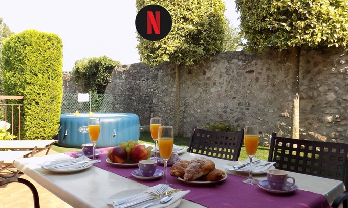 Bardolino Apartment | MillyHolidays FeWo Lillà - Center - Near the beach - Private garden - Spa pool