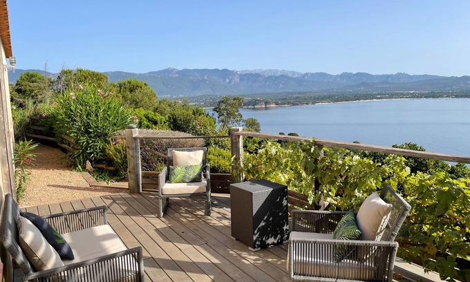 Porto-Vecchio Villa | MINI-VILLA WITH 180° PANORAMIC SEA VIEW, 5 MINUTES FROM THE BEACH.