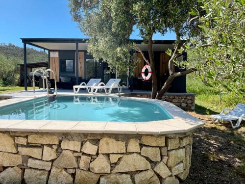 Tkon House | Mobilhome-Kroatien DELUXE Mobilhome & privatem Meerwasserpool Insel Pašman