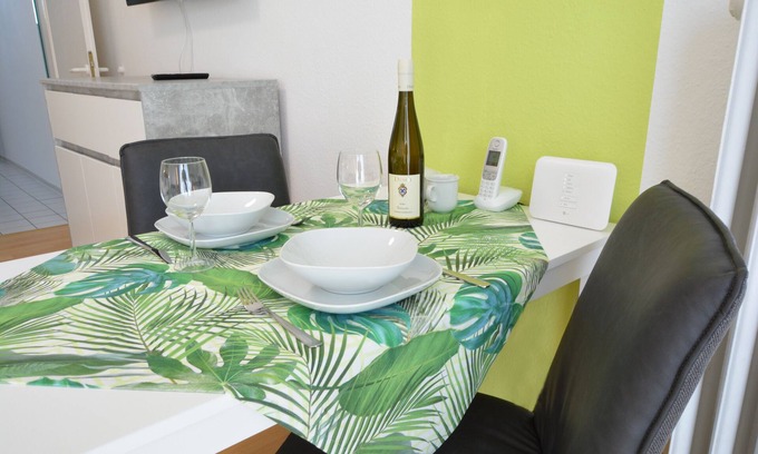 Bad Kreuznach Apartment | Modern 1-room apartment in the spa area - balcony, Wi-Fi, TV, daylight bathroom