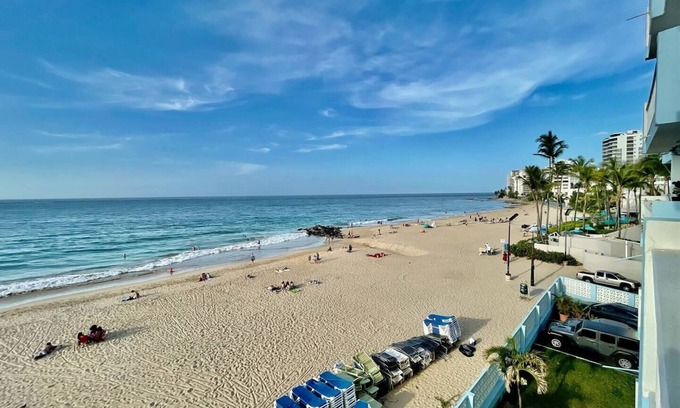 Condado Condo | Modern Beach Front Studio -Oceanview Balcony. On CONDADO BEACH San Juan PR