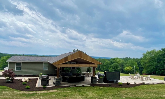 Benezette House | Modern cabin with hot tub, 60 acres with elk views, at the top of Winslow Hill