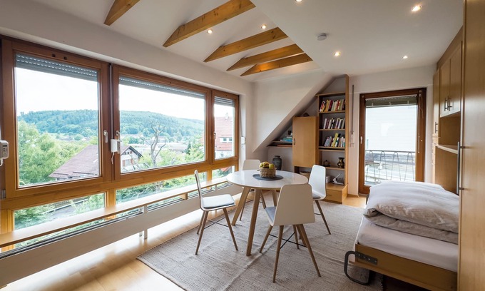 Heidenheim an der Brenz Apartment | Modern Glass Front Apartment With Amazing View B17
