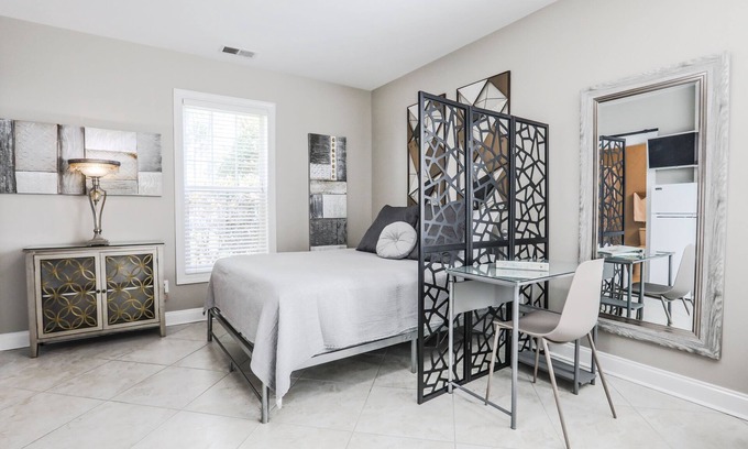 Carolina Forest Condo | Modern Gray Studio Steps to Pool Myrtle Beach SC