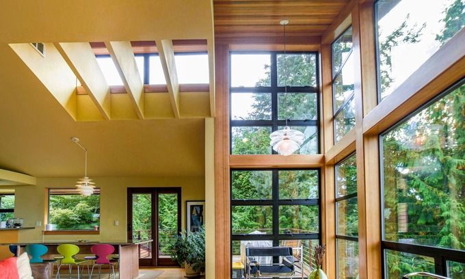 Inglewood-Finn Hill Villa | Modern home in wooded area with views of Lake Washington