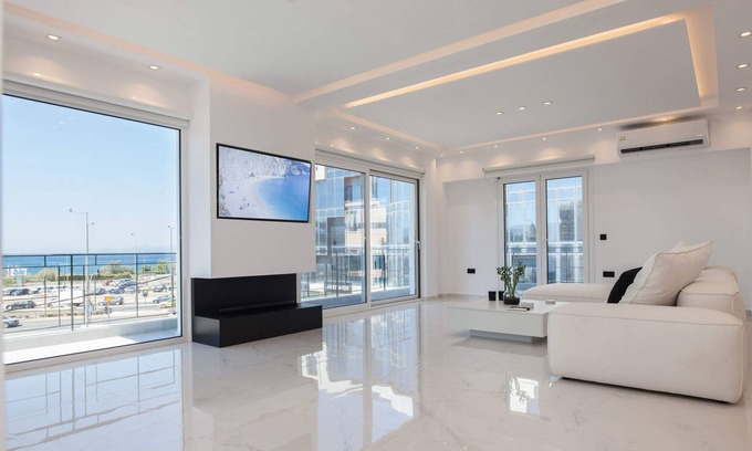 Alimos Apartment | Modern Luxury Athens Riviera Apt with Sea View
