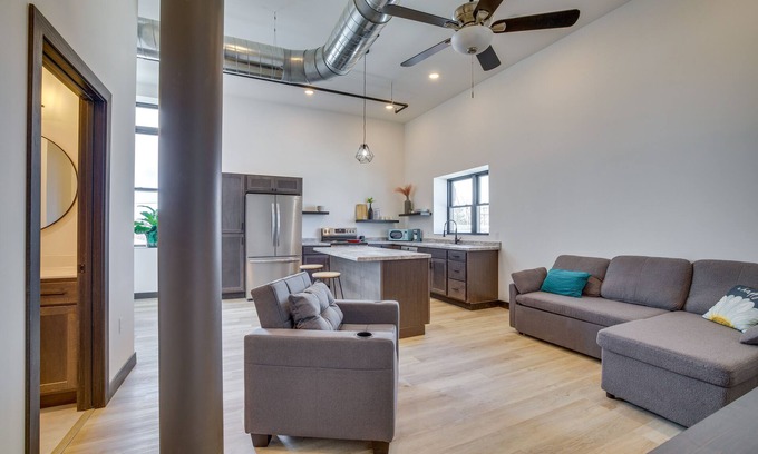 Cashton Apartment | Modern, Open-Concept Apartment: Downtown Cashton!