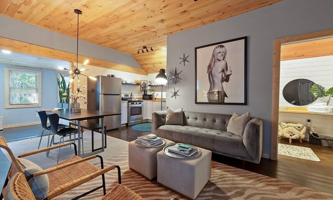 Pocono Pines Cabin | Modern Pocono Cabin | Firepit | BBQ | Pet Friendly