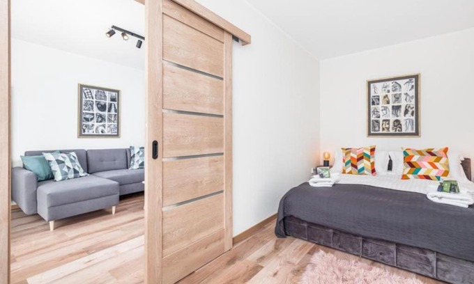 West Pomeranian Voivodeship Apartment | Modern Riverside Apartment with Free parking space
