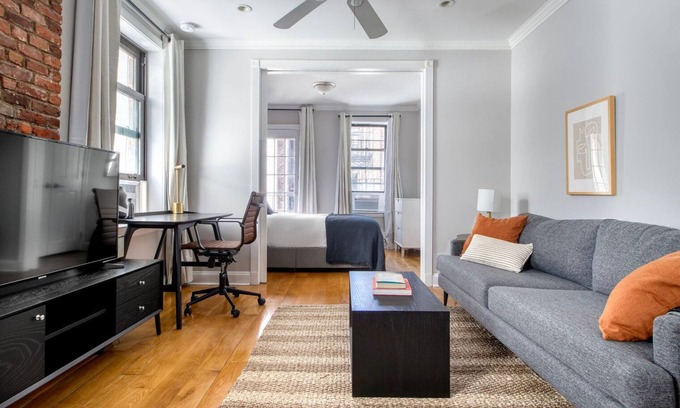 West Village Apartment | Modern West Village 1BR w/Balcony & In-Unit W/D, by Blueground