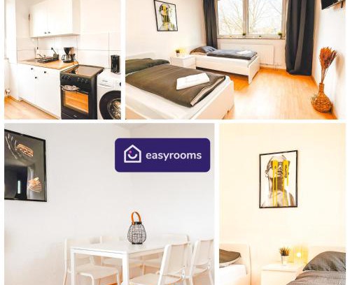 Hustadt Apartment | Monteurwohnung mit Balkon und Wohnzimmer