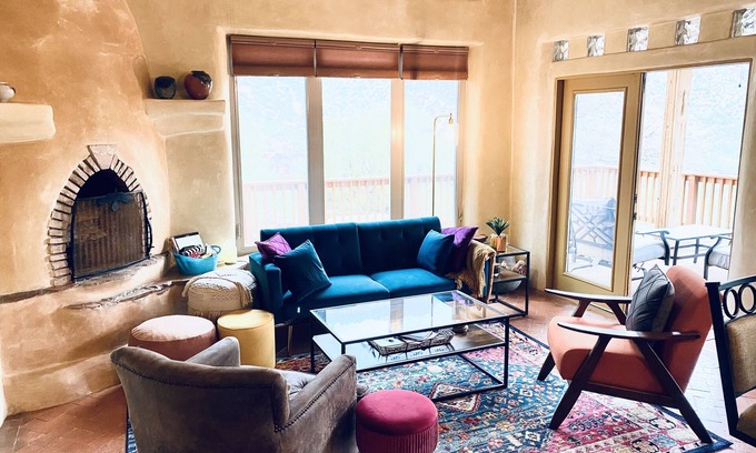Jemez Springs House | Mountain Adobe Home in Jemez Springs, NM w/seasonal Hot Tub