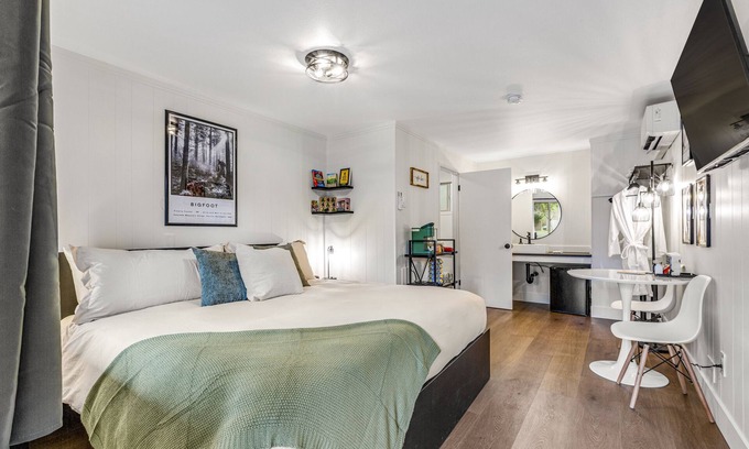 Quilcene Apartment | Mountain-view hiker's studio on ground-floor with fast WiFi - dog-friendly
