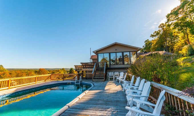 Farmington Cabin | Mountain View Lodge | 9BR, 3BA, Pool, Hot Tub, Amazing Views!