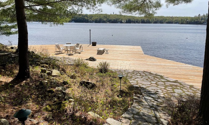 Port Carling Cottage | Muskoka Lakes Cottage with huge dock. Southwest & sunset view