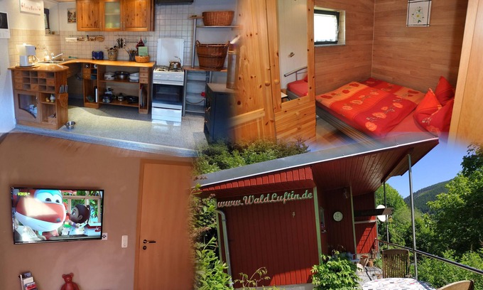 Lauscha House | Nature holiday directly at the forest, sauna, comfortably furnished mountain lodge