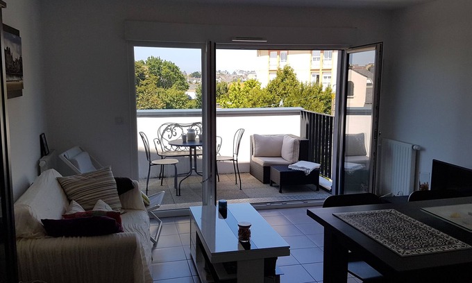 Rocabey - Alsace - Gare Apartment | Near the beach of Le Sillon - Nice T2 classified 3* -STANDING -CALM -BALCON -All on foot
