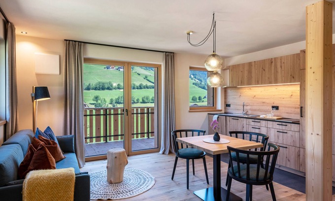 Santa Maddalena Apartment | NEW Lippmöshof Holiday Apartment Poma with Mountain View, Garden, Balconies and Wi-Fi