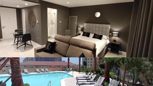 Gibraltar Apartment | NEW-Studio Apartments in EuroCity-Large Pool-Rock or Sea Views-Balcony-Free Parking-Holiday and Short Let Apartments in Gibraltar
