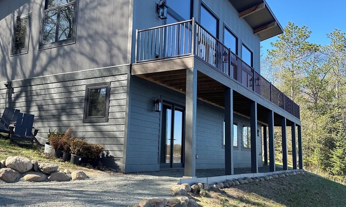 Minong Cabin | Newly built cozy 4-bedroom cabin steps from Horseshoe Lake in Minong, Wisconsin