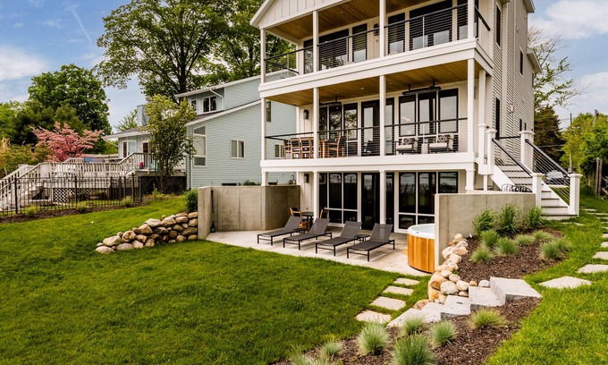 Paw Paw Lake House | Newly Constructed Modern Farmhouse on Paw Paw Lake