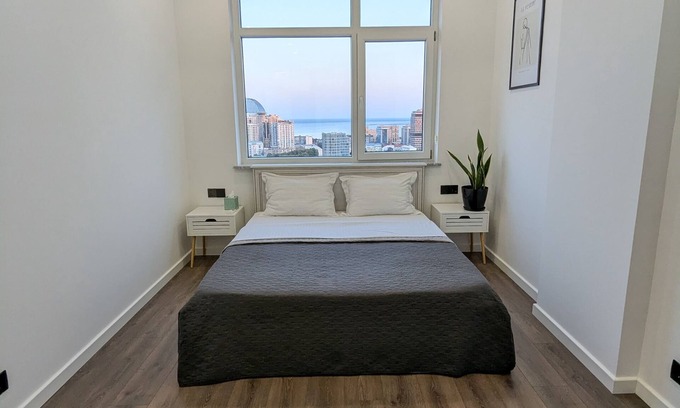 Baku Apartment | Newly renovated stylish two bedroom apartment with amazing view of the sea bay.