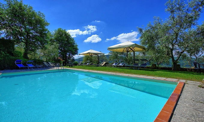 Greve in Chianti Apartment | Nice apartment with WIFI, pool, TV, patio, panoramic view, parking, close to Greve In Chianti