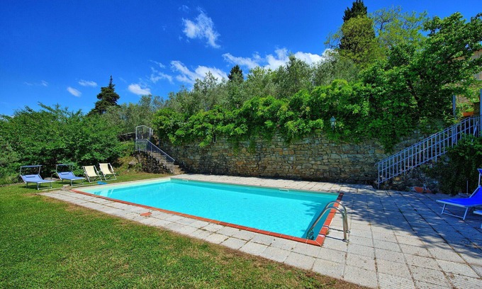 Greve in Chianti Apartment | Nice apartment with WIFI, pool, TV, patio, panoramic view, parking, close to Greve In Chianti