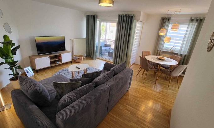 Bad Buchau Apartment | nJoy! Federsee Getaway | Central | Coffee | Balcony