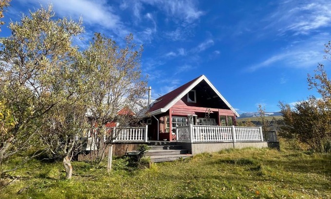 Rangarþing ytra House | Northen Lights Cabin, Riverside, Mountain view