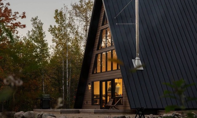 Rice Township House | Northwoods A-Frame Cabin Near Itasca State Park