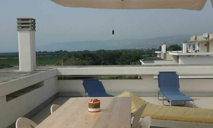 Nova Siri Apartment | Nova Siri marina: Penthouse with sea view, large terrace, Wi-Fi. Boat trips and fishing