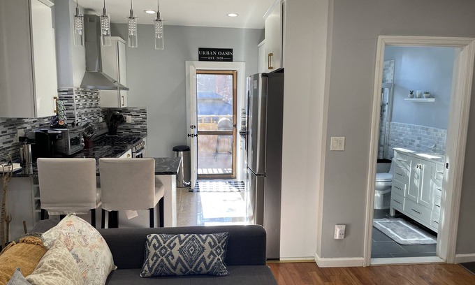 The Heights Apartment | NYC-Bound 2 BR Apt, Parking + Outdoor Urban Oasis