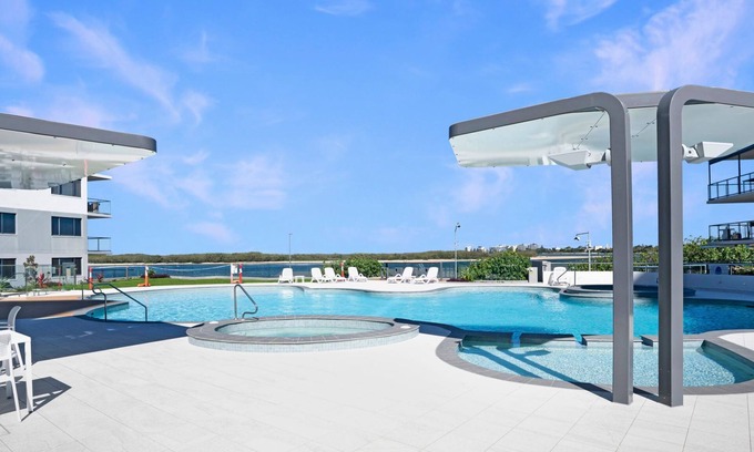 Caloundra Apartment | Ocean Breeze & Balcony Bliss - 1BR with Spa Near Beach