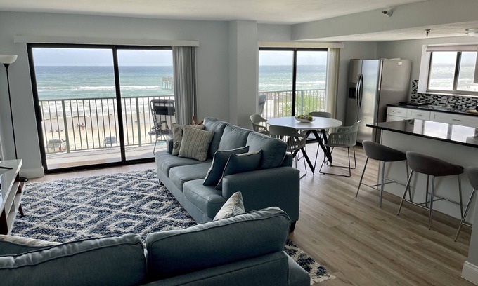 Daytona Beach Shores Condo | Ocean front double balcony, fully remodeled!