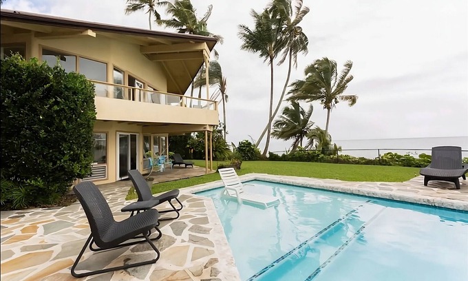 Kapoho House | OCEANFRONT DUPLEX, with POOL, SAUNA and steps from BEACH