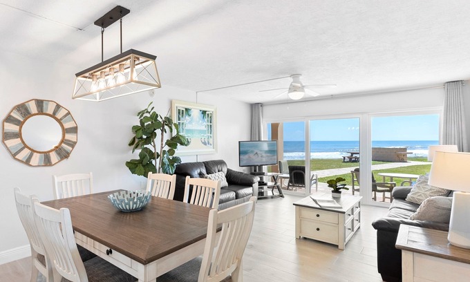 Satellite Beach Condo | Oceanfront Ground Floor Condo w/Stunning Ocean Views, Heated Pool & Steps to the Beach! 🌊