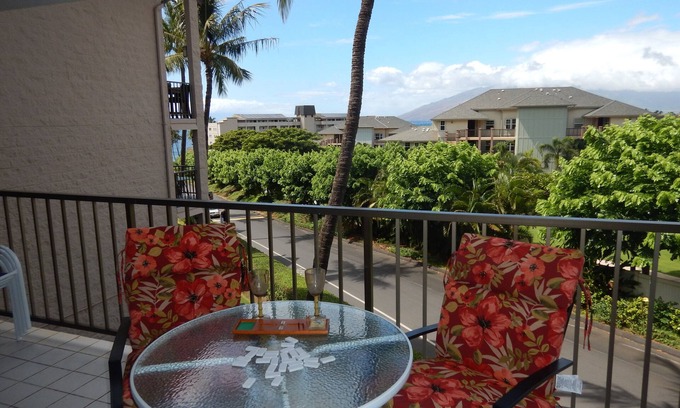 Kihei Condo | October Sale! 48 Hr Cancel, Partial Ocean View, A/C, 3 min Walk to Beach