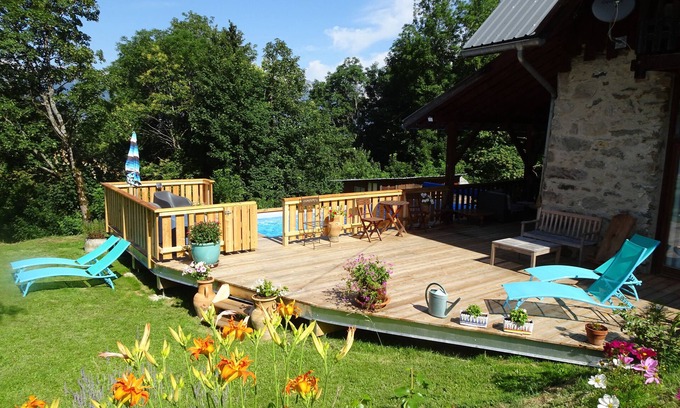 Theys House | Old barn renovated with taste open view with large land and pool