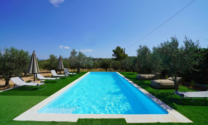 Papastavraiika Villa | Olive Grove Rock Villa, the perfect villa for 14-18 Guests
