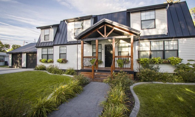 Great Falls House | Opulent Great Falls 5-Bedroom Luxe Retreat with Hot Tub and Exquisite Finishes