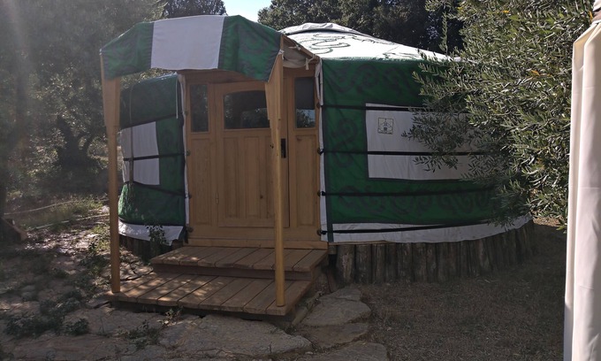 Santa Luce RV Rental | Original Mongolian yurt in the green woods