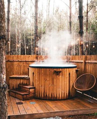 Sliwice House | Osada LoveLaski - balia jacuzzi, sauna i kominek - całoroczne domki premium